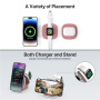 Încărcător wireless 3 în 1 MagSafe YM-T1 pentru iPhone / Apple Watch / AirPods - 15W - roz