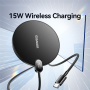 Încărcător wireless cu display ESSAGER ES-WC15 pentru iPhone - 15W - negru