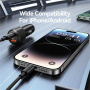Încărcător auto USAMS US-CC283 cu porturi USB-C / USB-A - 60W - negru