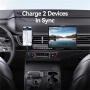 Încărcător auto USAMS US-CC283 cu porturi USB-C / USB-A - 60W - negru