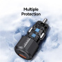 Încărcător auto USAMS US-CC283 cu porturi USB-C / USB-A - 60W - negru