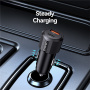 Încărcător auto USAMS US-CC283 cu porturi USB-C / USB-A - 60W - negru