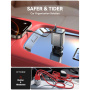 JOYROOM CCL05 Set încărcător auto cu porturi USB-C / USB-A și cablu retractabil Lightning și USB-C - 50W - 0,8 m - gri închis