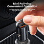Încărcător auto mini Toocki TQ-CC34A cu porturi USB-C / USB-A - 30W - negru