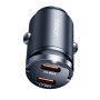 Încărcător auto mini Toocki TQ-CC34B cu 2 porturi USB-C - 45W - negru
