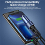 Încărcător auto Toocki TQ-CC03 cu porturi USB-C / USB-A - 63W - bleumarin