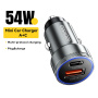 Încărcător auto ESSAGER ES-CC11 cu porturi USB-C / USB-A - 54W - gri