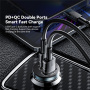Încărcător auto ESSAGER ES-CC12 cu porturi USB-C / USB-A - 30W - negru