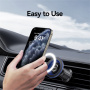 Suport auto magnetic USAMS ZJ081 pentru grila de ventilație iPhone - albastru-negru