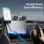 Încărcător auto mini ESSAGER ES-CC15 cu porturi USB-C / USB-A - 45W - gri închis