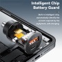 Încărcător auto mini ESSAGER ES-CC15 cu porturi USB-C / USB-A - 45W - gri închis