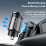 Încărcător auto mini ESSAGER ES-CC15 cu porturi USB-C / USB-A - 45W - gri închis