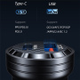 Încărcător auto USAMS US-CC175 cu porturi USB-C / USB-A - 45W - negru