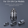 Încărcător auto USAMS US-CC175 cu porturi USB-C / USB-A - 45W - negru