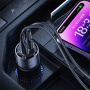 Încărcător auto USAMS US-CC176 cu porturi USB-C / USB-A - 95W - negru