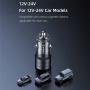 Încărcător auto USAMS US-CC176 cu porturi USB-C / USB-A - 95W - negru