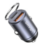 Încărcător auto USAMS US-CC206 cu porturi USB-C / USB-A - 30W - gri