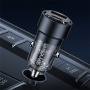 Încărcător auto USAMS US-CC208 cu porturi USB-C / USB-A - 60W - negru