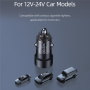 Încărcător auto USAMS US-CC208 cu porturi USB-C / USB-A - 60W - negru