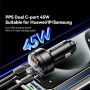 Încărcător auto ESSAGER FSJ-008 cu display și porturi 2x USB-C / USB-A - 105W - negru