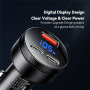 Încărcător auto ESSAGER FSJ-008 cu display și porturi 2x USB-C / USB-A - 105W - negru