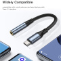 Reducție audio Yesido YAU38 - jack de 3,5 mm la USB-C - negru
