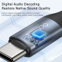 Reducție audio Yesido YAU38 - jack de 3,5 mm la USB-C - negru