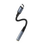 Reducție audio Yesido YAU38 - jack de 3,5 mm la USB-C - negru