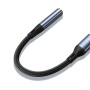 Reducție audio Yesido YAU38 - jack de 3,5 mm la USB-C - negru