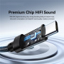 Cablu audio ESSAGER ES-YP22 - jack de 3,5 mm la USB-C - 1 m - negru