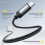 Cablu audio ESSAGER ES-YP22 - jack de 3,5 mm la USB-C - 1 m - negru