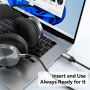 Cablu audio ESSAGER ES-YP22 - jack de 3,5 mm la USB-C - 1 m - negru