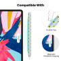 Husă silicon AhaStyle cu model floarea-soarelui pentru Apple Pencil generația a 2-a / Pro - albastru