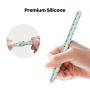 Husă silicon AhaStyle cu model floarea-soarelui pentru Apple Pencil generația a 2-a / Pro - albastru