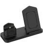Stativ de încărcare rapidă 3 în 1, pentru încărcare wireless, pentru iPhone / Apple Watch / AirPods - negru