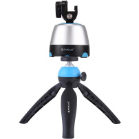 PULUZ Stativ / trepied cu rotaţie automată panoramică 360° şi cu telecomandă, pentru iPhone - albastru