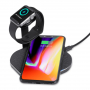 Stație de andocare și încărcare wireless pentru iPhone / Apple Watch - negru