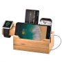 Stație multifuncțională de încărcare și andocare, pentru iPhone / Apple Watch / AirPods - bambus
