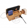 Stație multifuncțională de încărcare și andocare, pentru iPhone / Apple Watch / AirPods - bambus