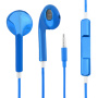Căşti cu microfon și control al volumului cu conector jack 3,5 mm pentru Dispozitive Apple - metalizat - albastru
