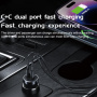 Încărcător auto TOTUDESIGN CC-6 cu 2 porturi USB-C - 60W - negru