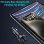 Încărcător auto TOTUDESIGN CC-5 cu porturi USB-C / USB-A - 65W - negru