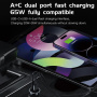 Încărcător auto TOTUDESIGN CC-5 cu porturi USB-C / USB-A - 65W - negru