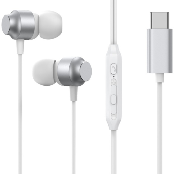 Căști JOYROOM JR-EC06 cu conector USB-C - argintiu