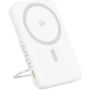 Baseus PicoGo powerbank fără fir MagSafe cu suport rotativ și port USB-C - 5.000 mAh - alb