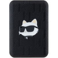 Karl Lagerfeld Choupette Head Power Bank în relief MagSafe cu port USB-C - 5.000 mAh - negru