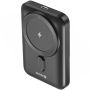 Swissten powerbank wireless MagSafe cu suport și port USB-C - 10 000 mAh - negru
