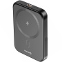 Swissten Powerbank fără fir MagSafe cu suport și port USB-C - 5 000 mAh - neagră