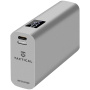 Baterie externă Tactical EDC Brick din oțel inoxidabil cu porturi USB-C / USB-A - 9 600 mAh - argintiu