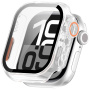 Husă tip carte în stil Watch Ultra cu sticlă securizată pentru Apple Watch 42mm (Seriile 10 / 11) - lăptos